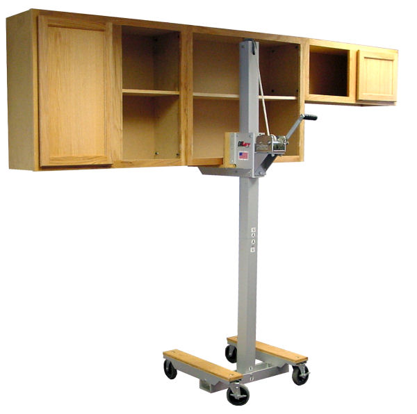 330 Lbs Capacity Cabinet Lift - Adjustable Steel Material Lifter With Hand Winch